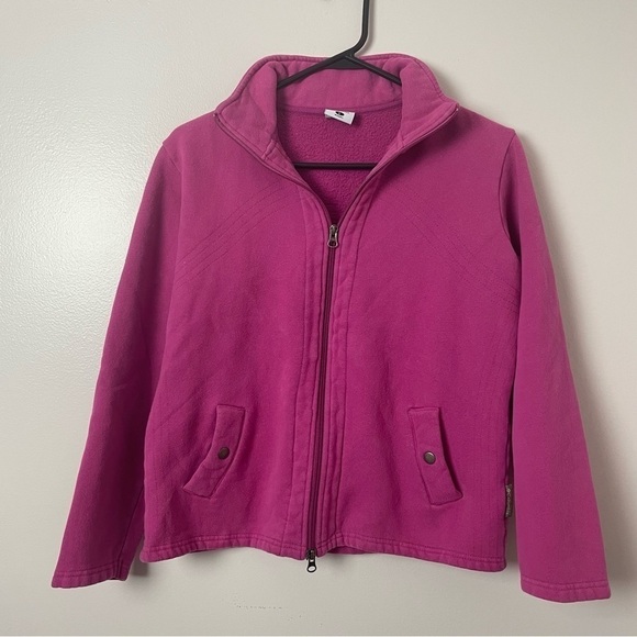 Columbia Zip-Up Sweatshirt – Bright Pink, Size Large - Picture 1 of 9